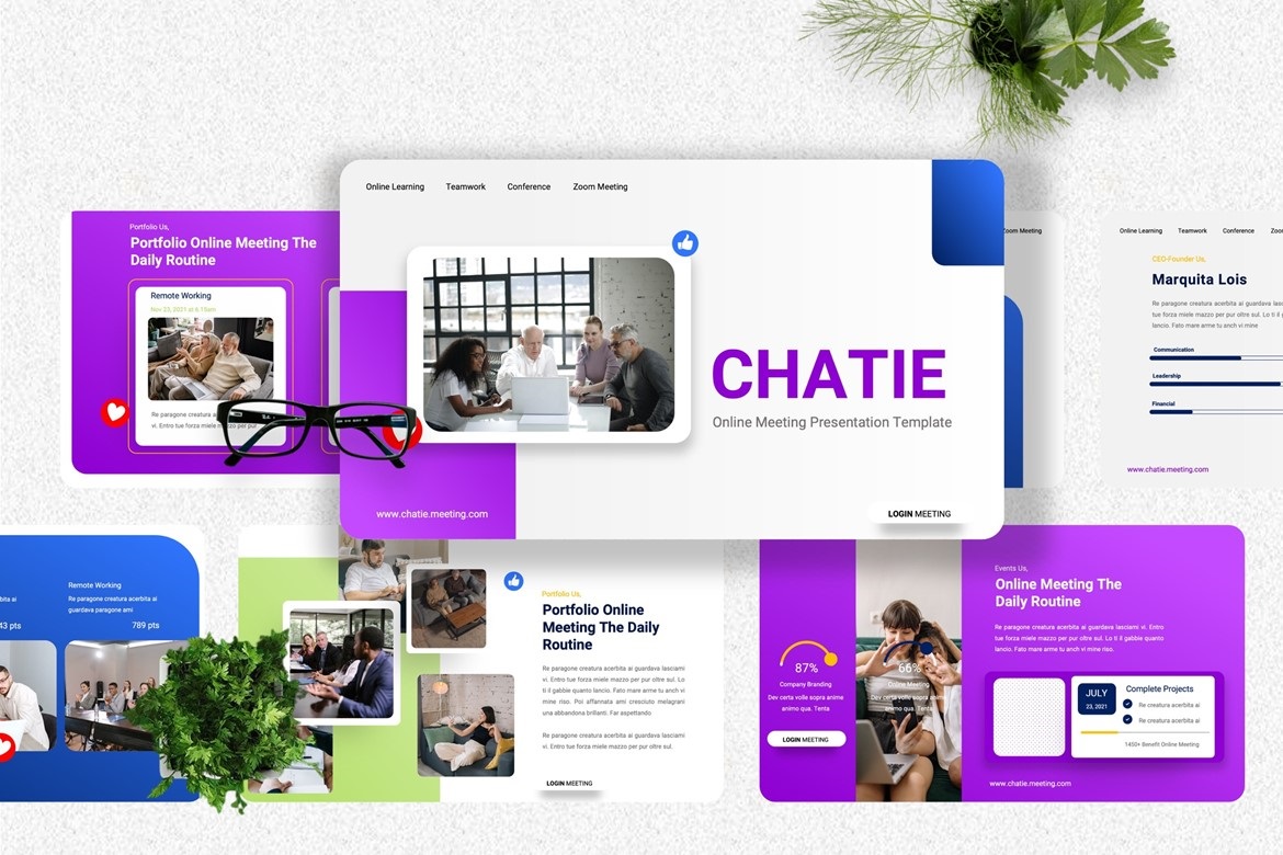 Chatie - Online Meeting Powerpoint Templates