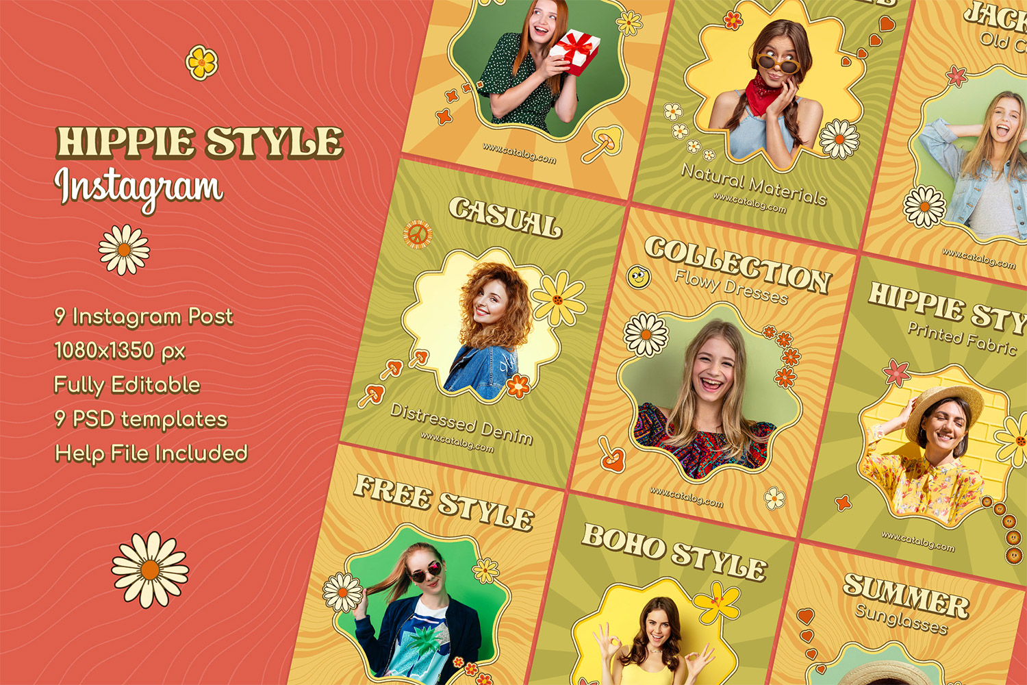 Hippie Style Instagram Templates