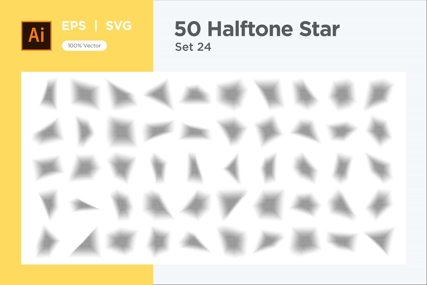 Stars shape halftone background 50-24