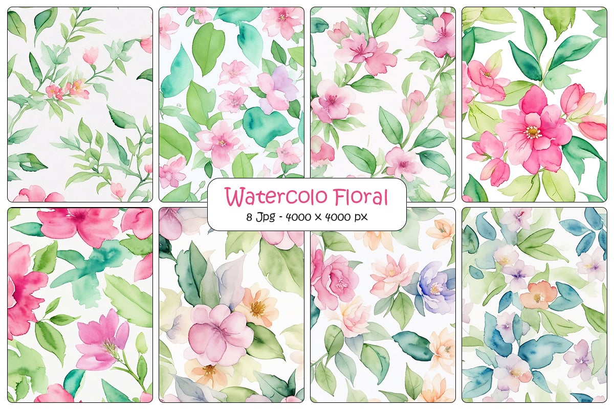 Natural background with colorful painted flowers