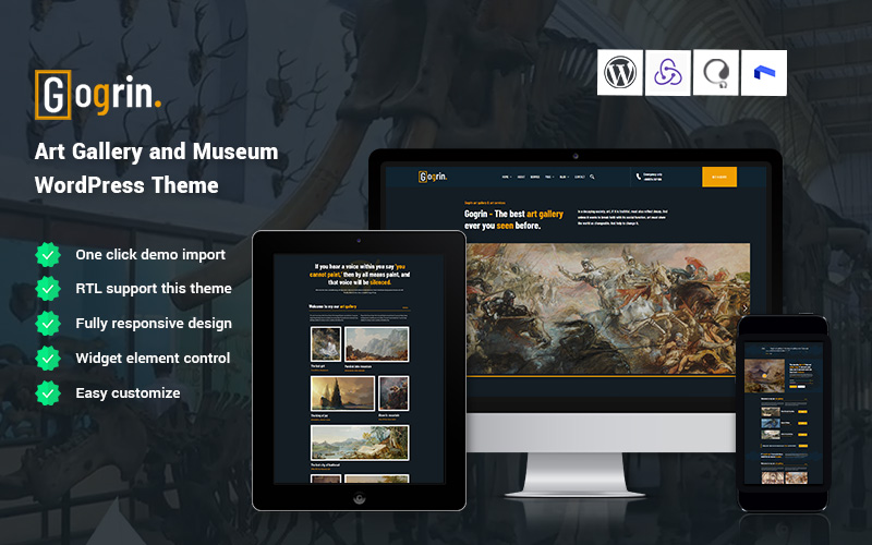 Gogrin - Art Gallery and Museum WordPress Theme