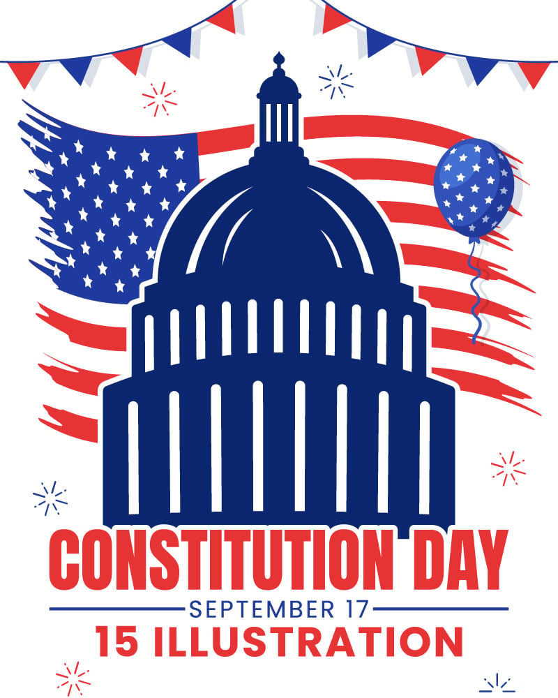 15 Constitution Day United States Illustration