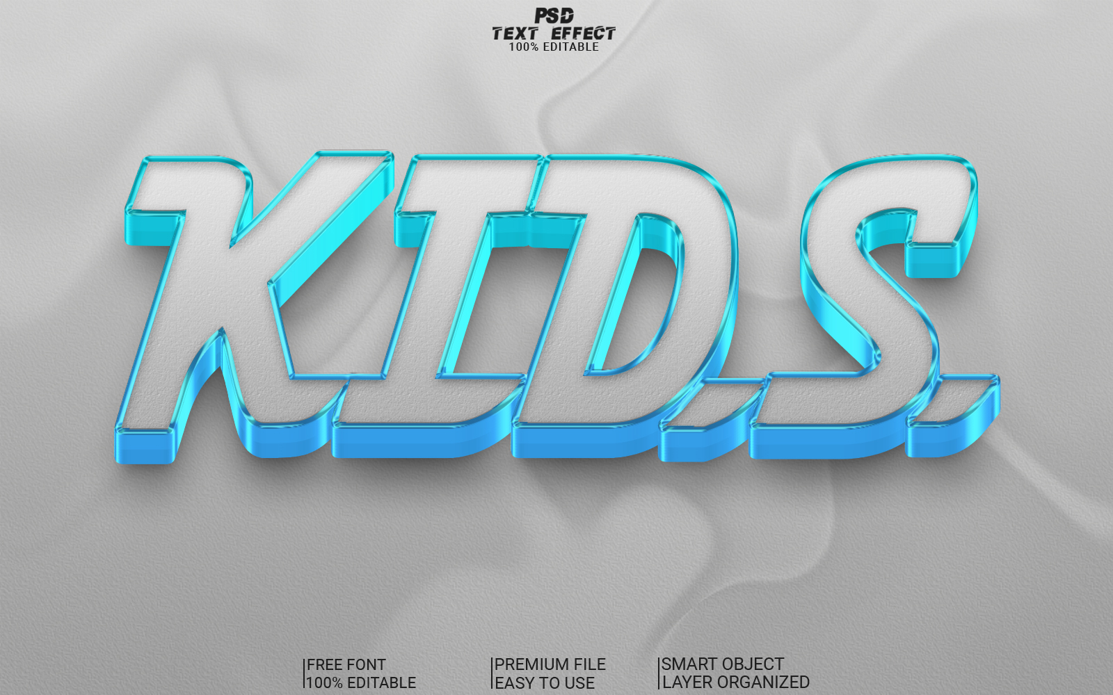 Kids 3D Text Effect Editable Cartoon And Comic Text Style