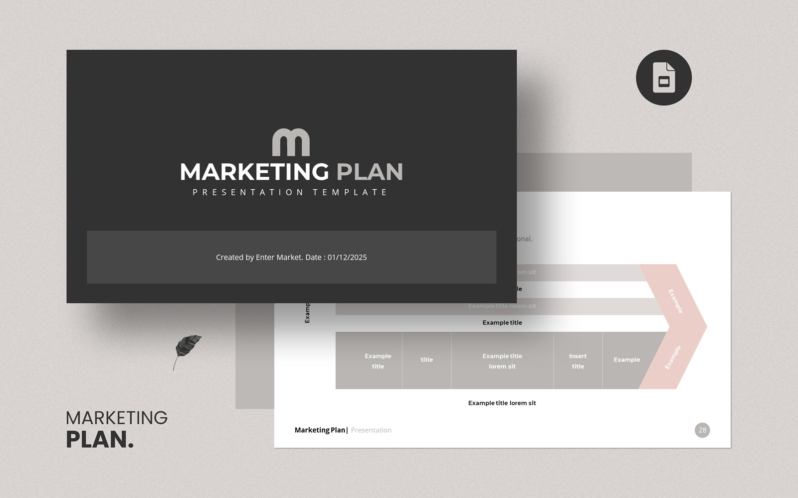 Marketing Plan Unique Google Slides Presentation