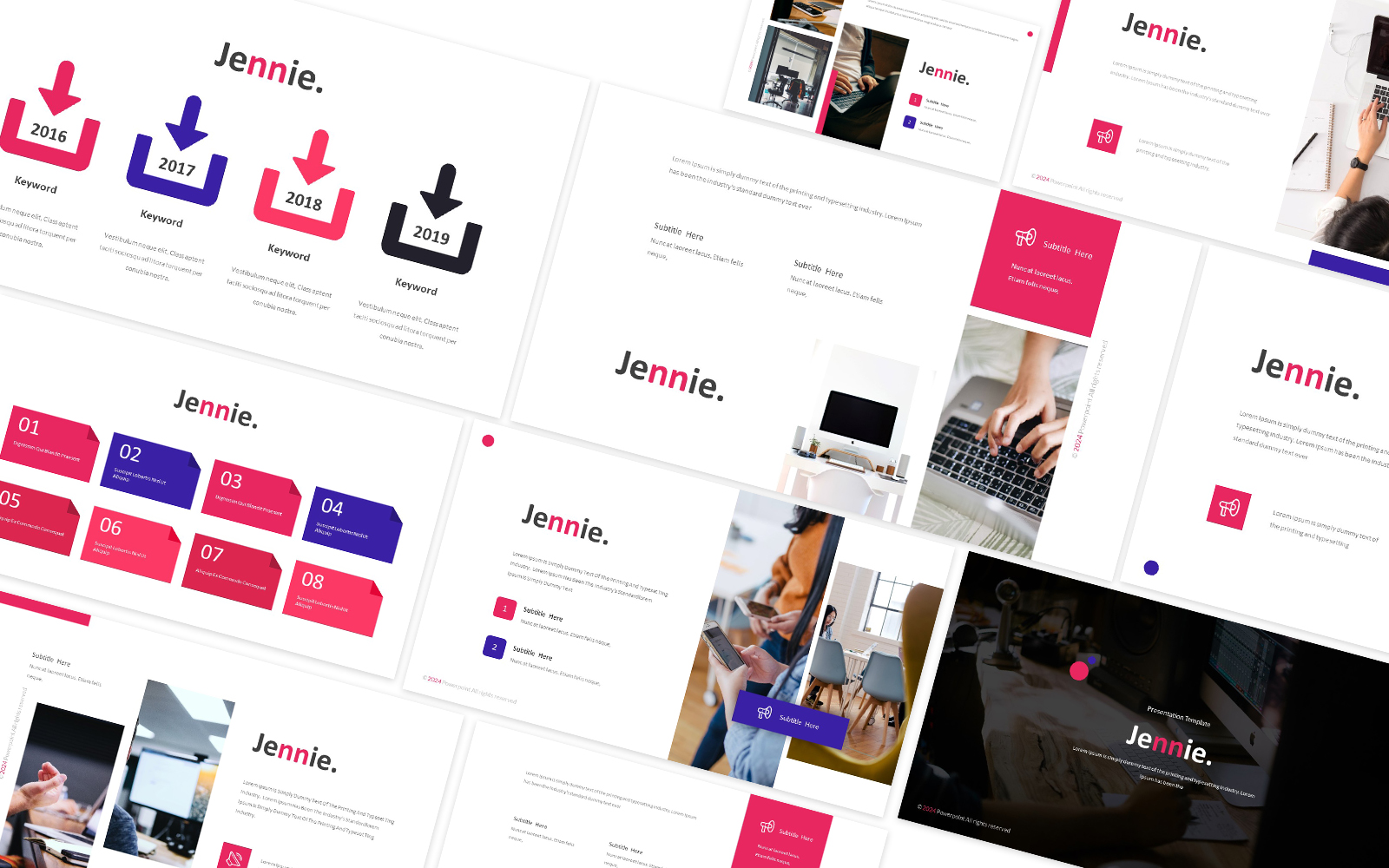 Jennie Clean And Modern Google Slides Template