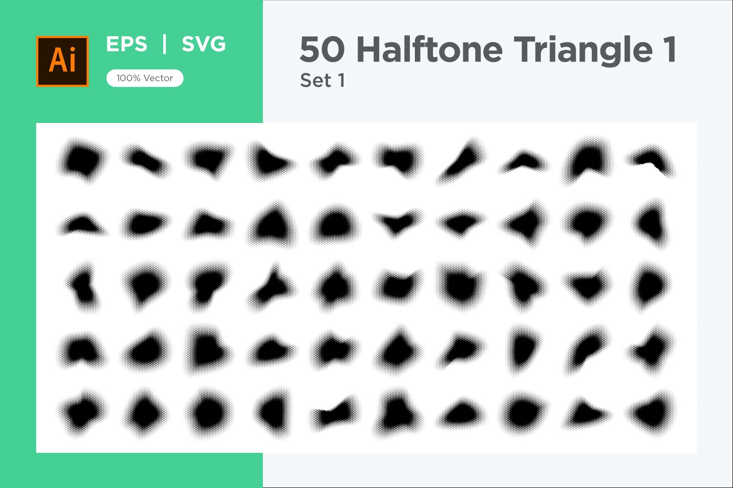 Triangle shape halftone background V1-50-1