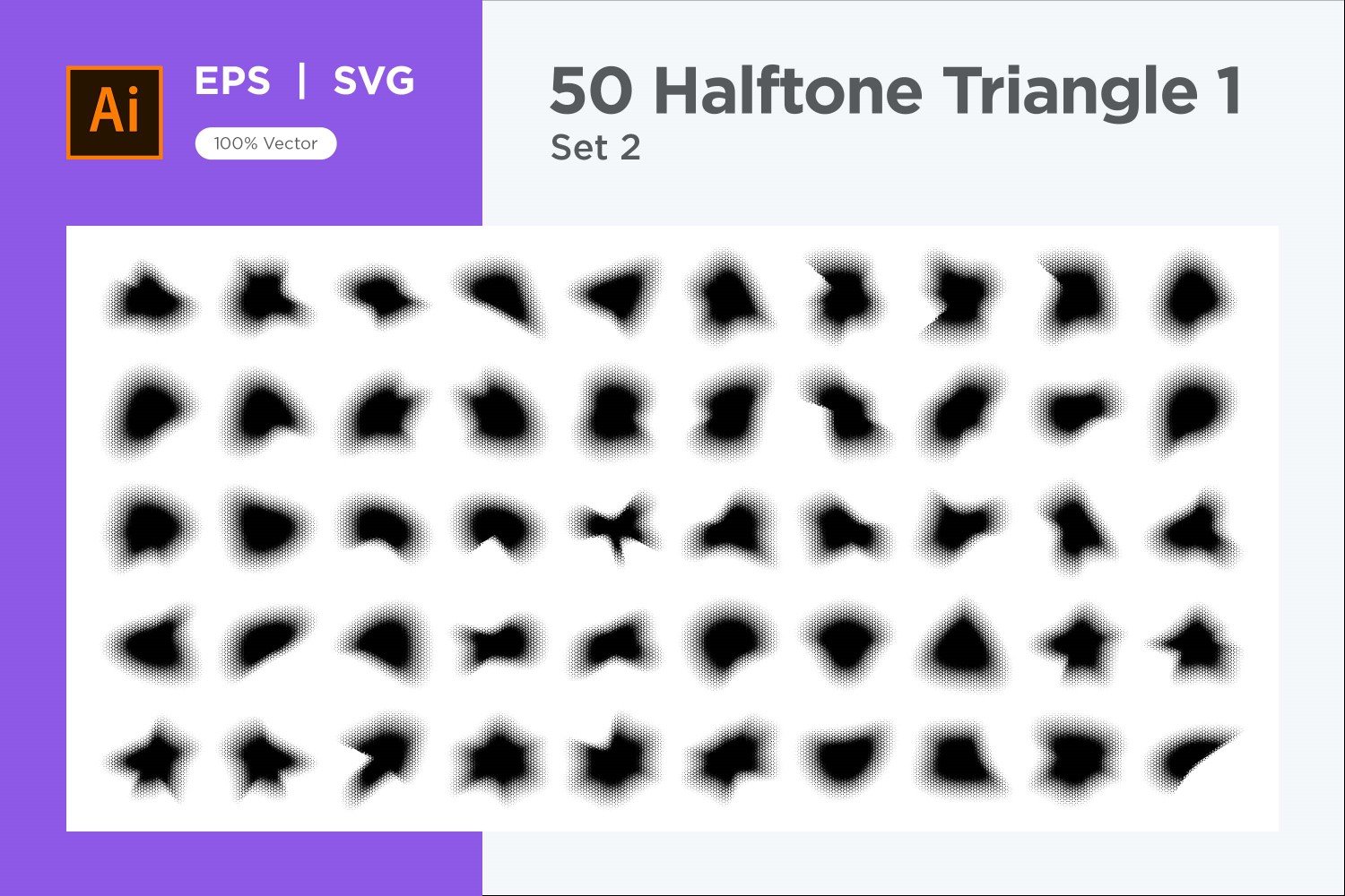 Triangle shape halftone background V1-50-2