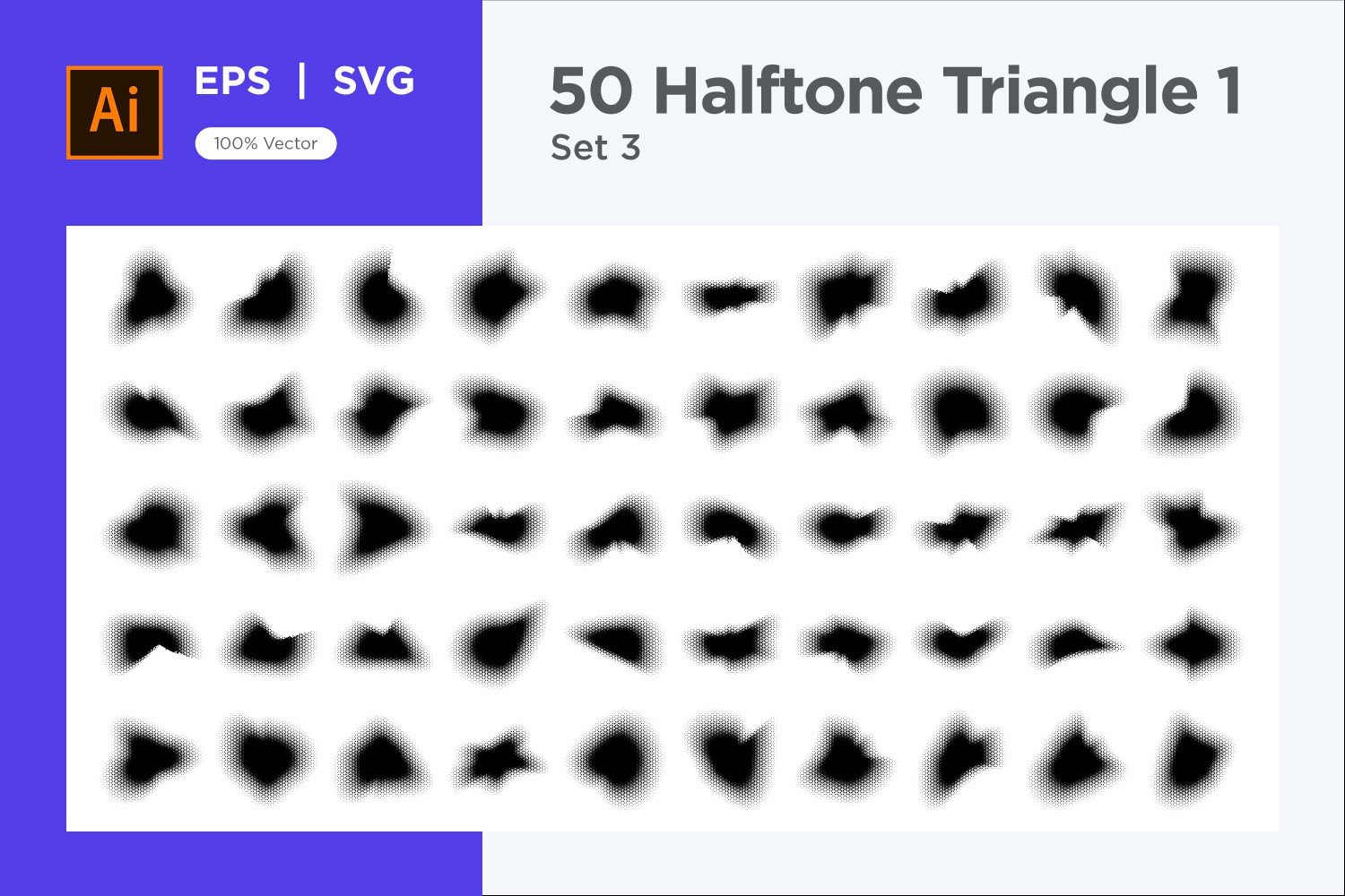 Triangle shape halftone background V1-50-3