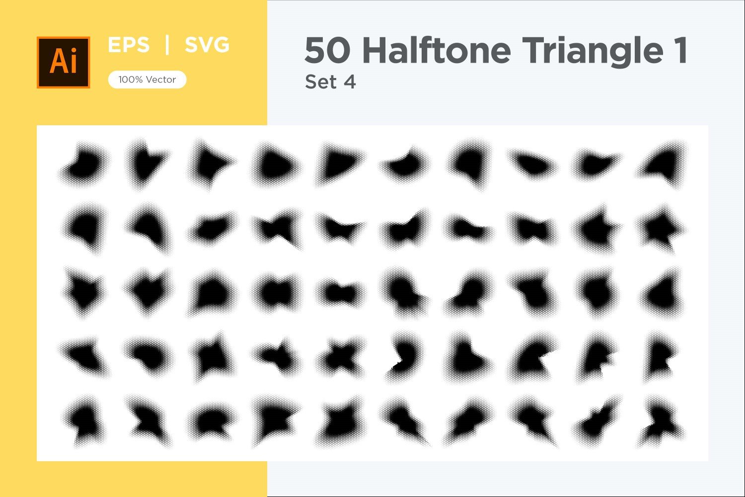 Triangle shape halftone background V1-50-4