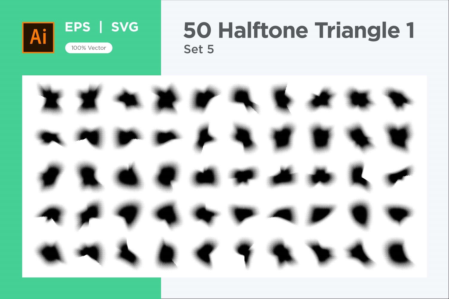 Triangle shape halftone background V1-50-5