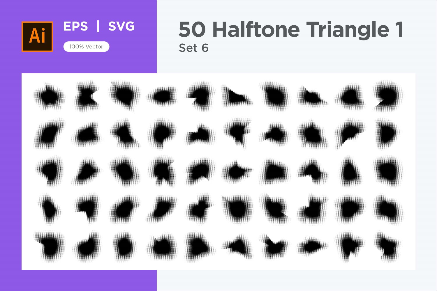 Triangle shape halftone background V1-50-6