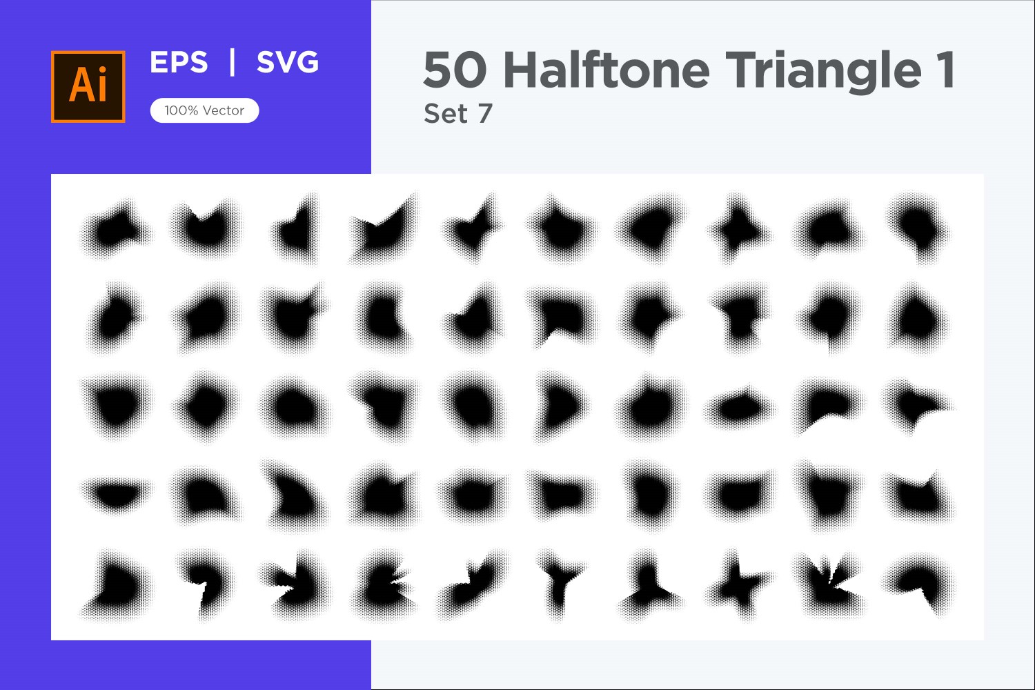 Triangle shape halftone background V1-50-7