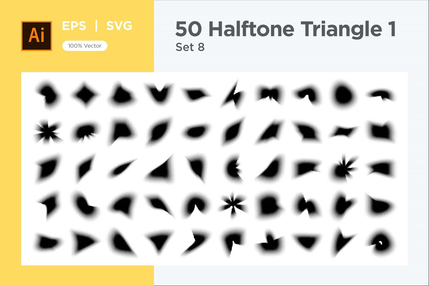 Triangle shape halftone background V1-50-8