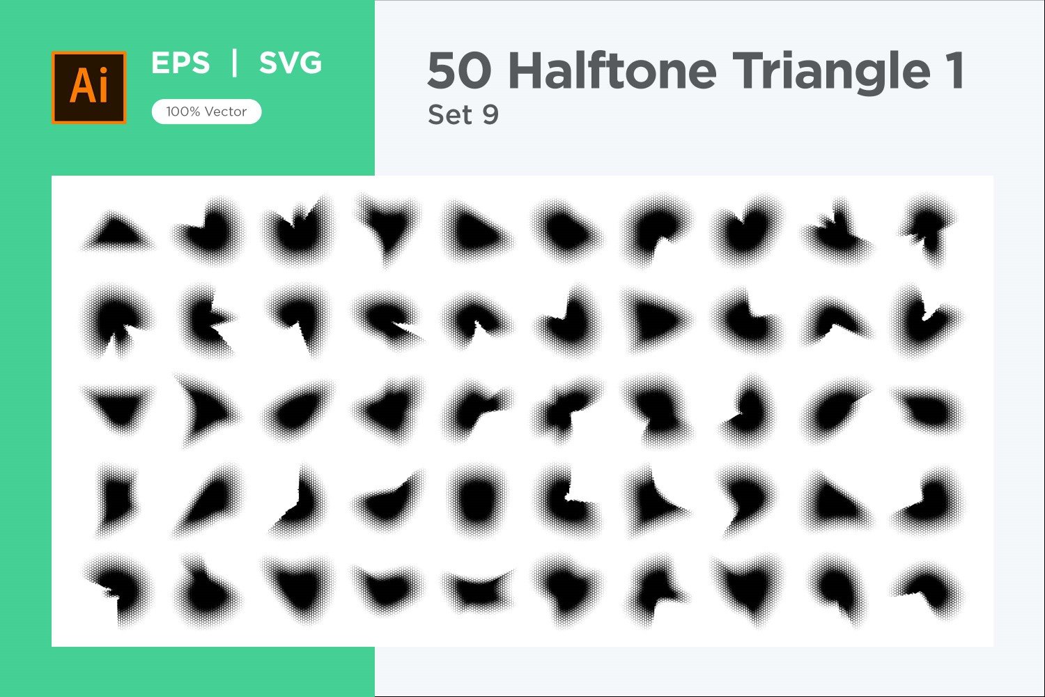 Triangle shape halftone background V1-50-9