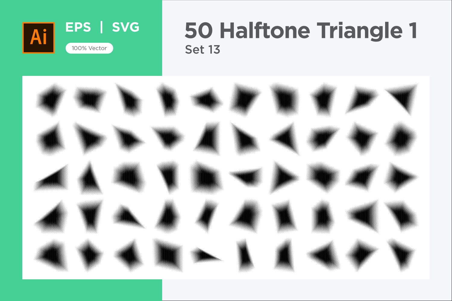 Triangle shape halftone background V1-50-13