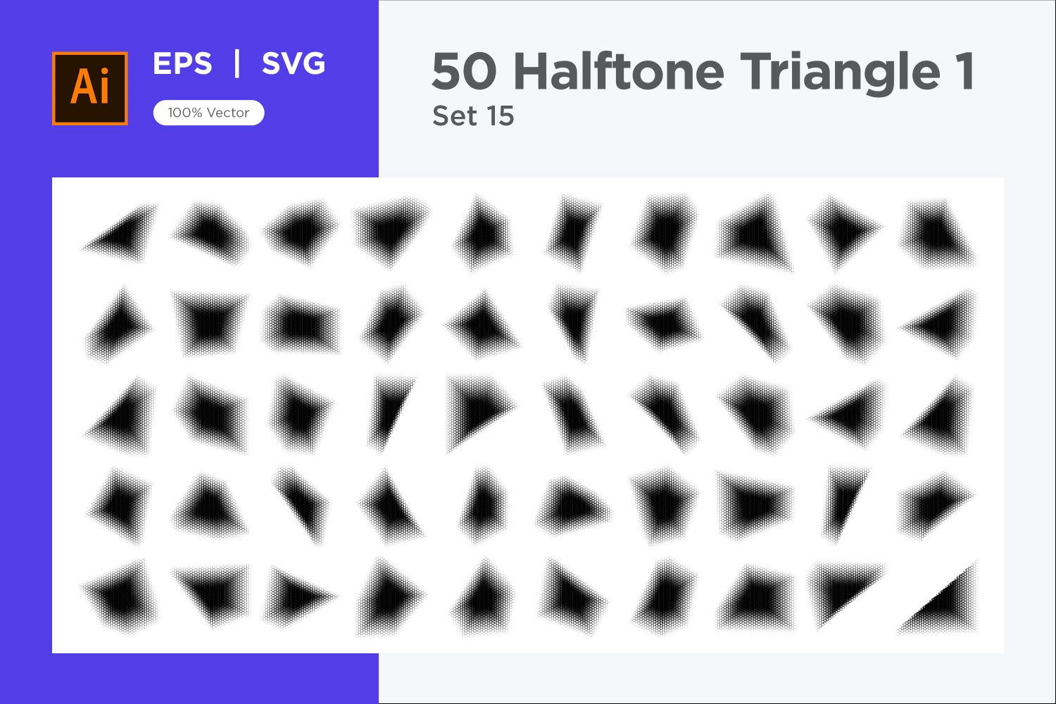 Triangle shape halftone background V1-50-15