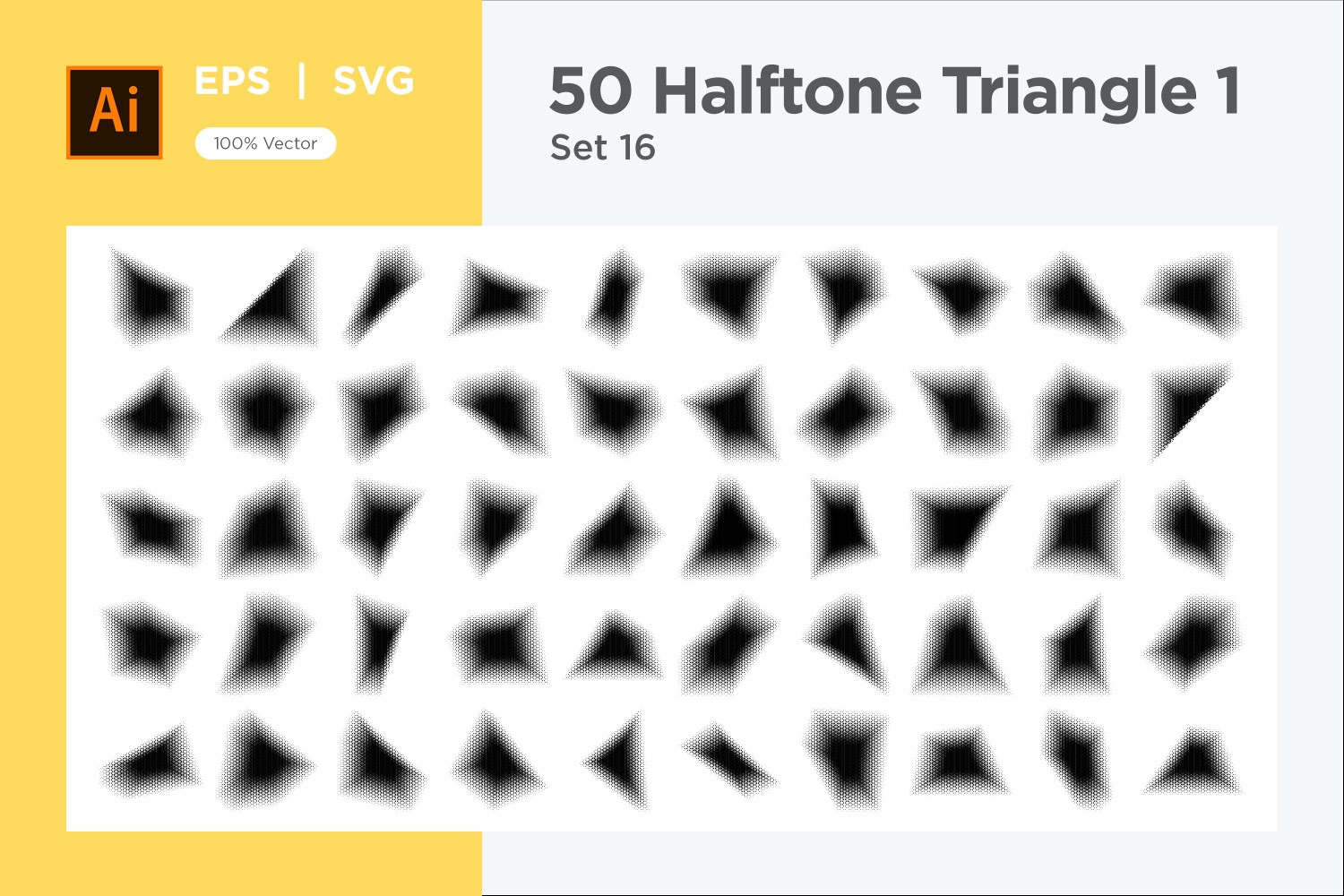 Triangle shape halftone background V1-50-16