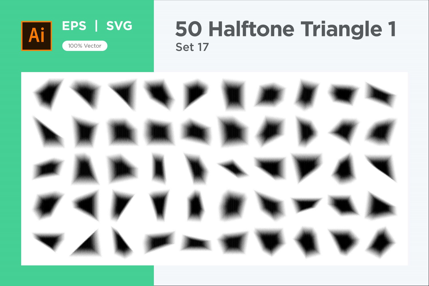 Triangle shape halftone background V1-50-17