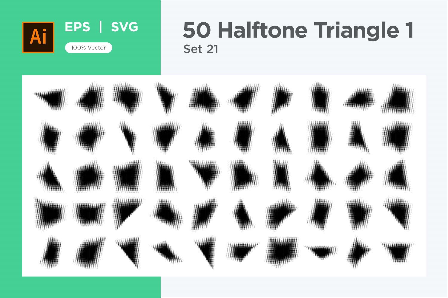 Triangle shape halftone background V1-50-21