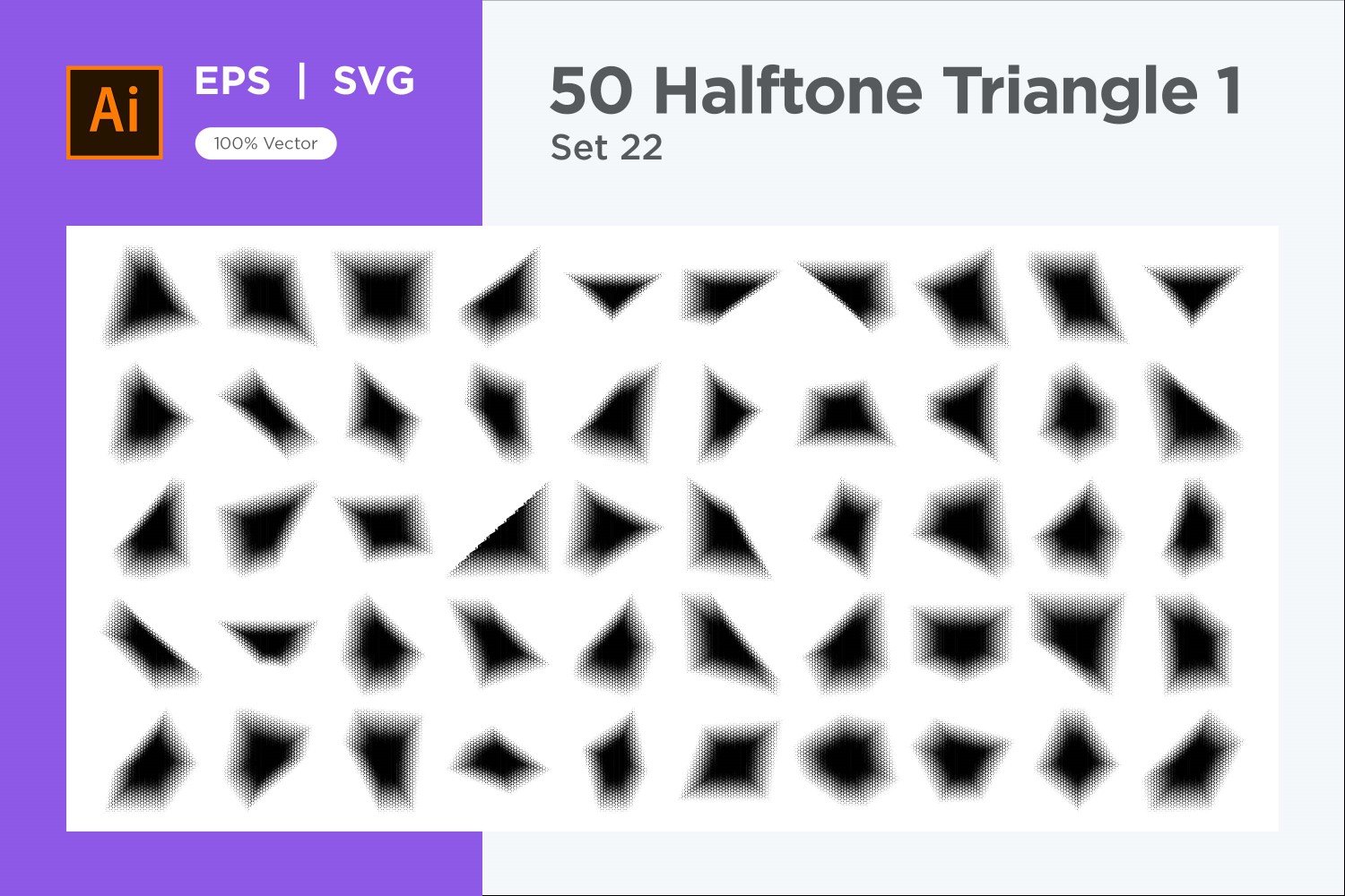 Triangle shape halftone background V1-50-22