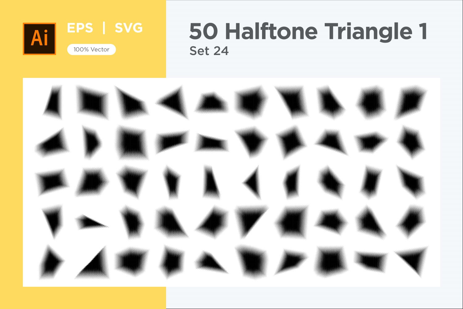 Triangle shape halftone background V1-50-23