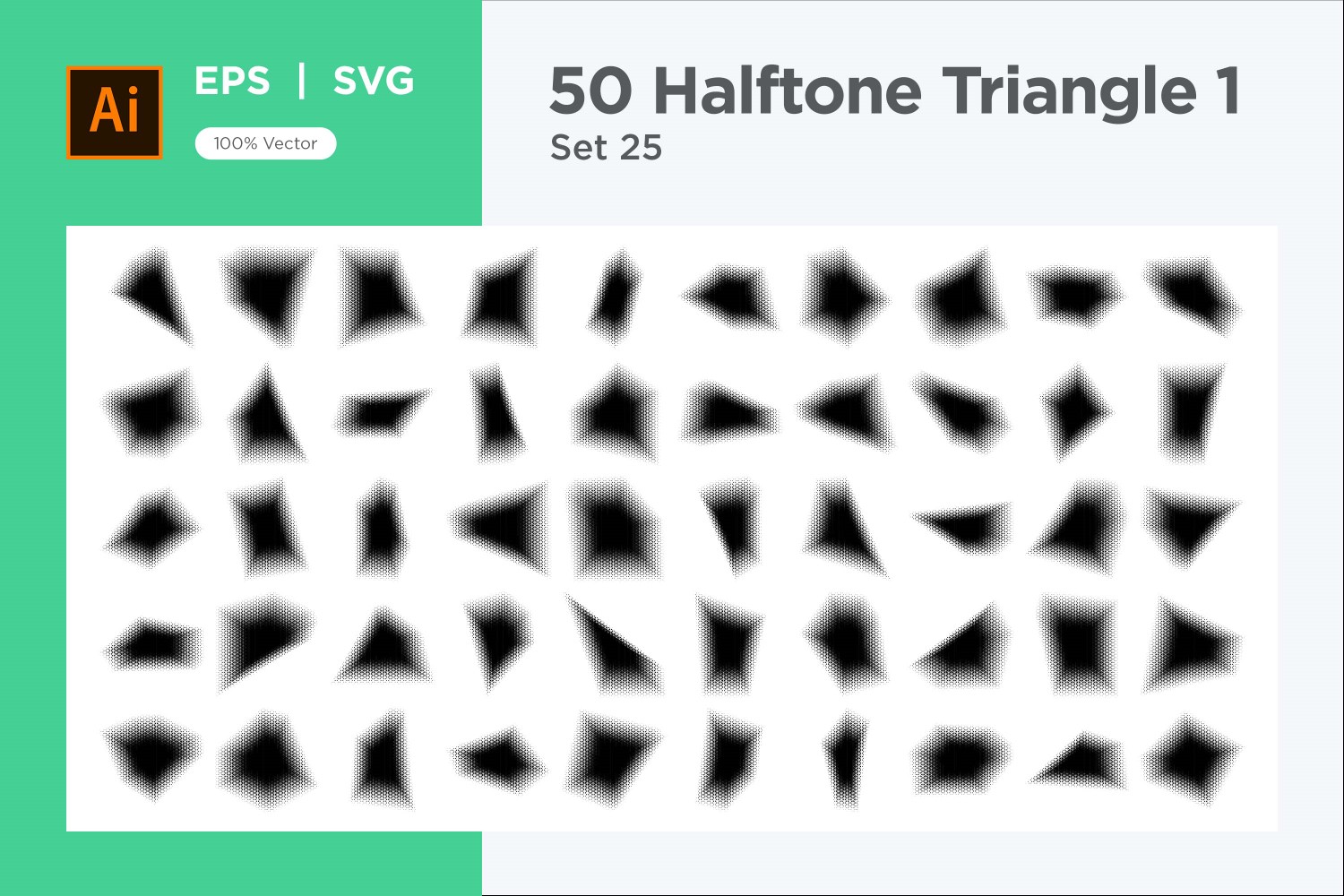 Triangle shape halftone background V1-50-24