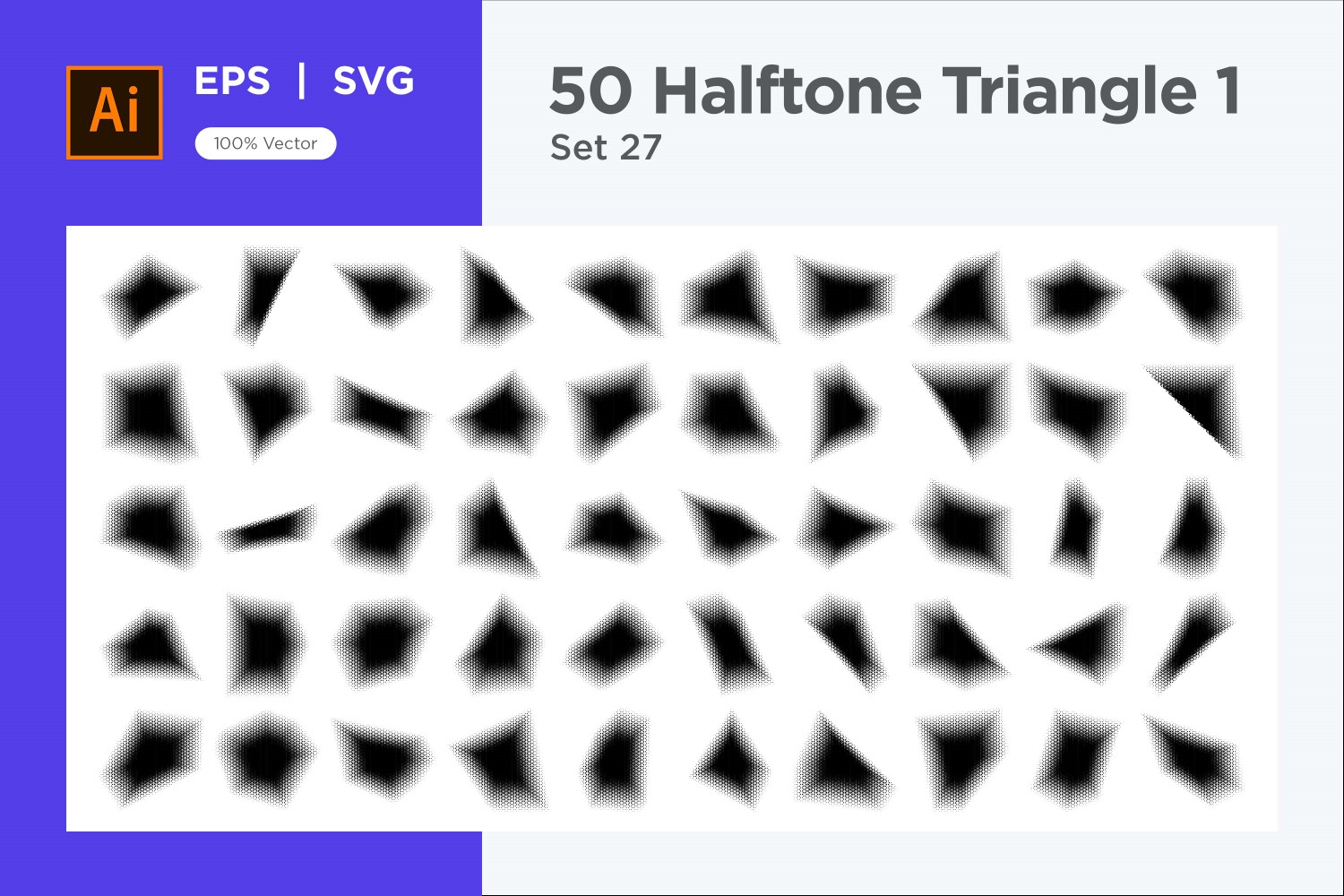 Triangle shape halftone background V1-50-27