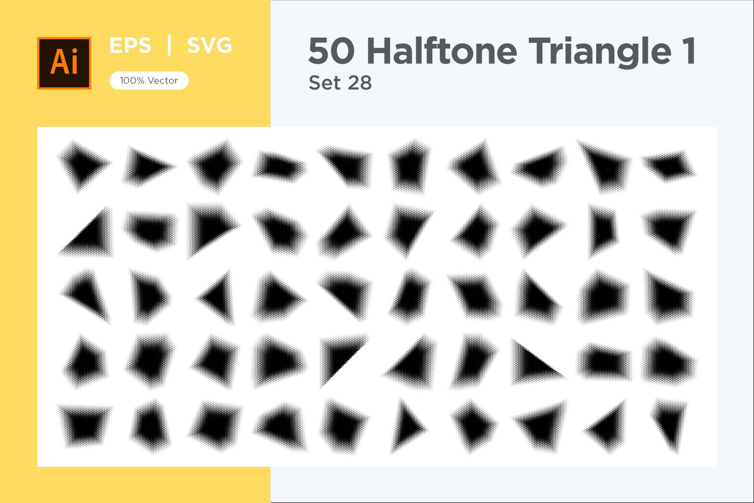 Triangle shape halftone background V1-50-28