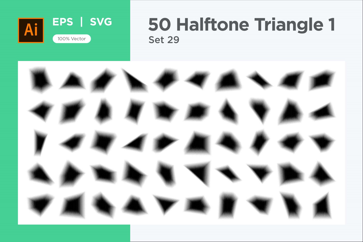 Triangle shape halftone background V1-50-29