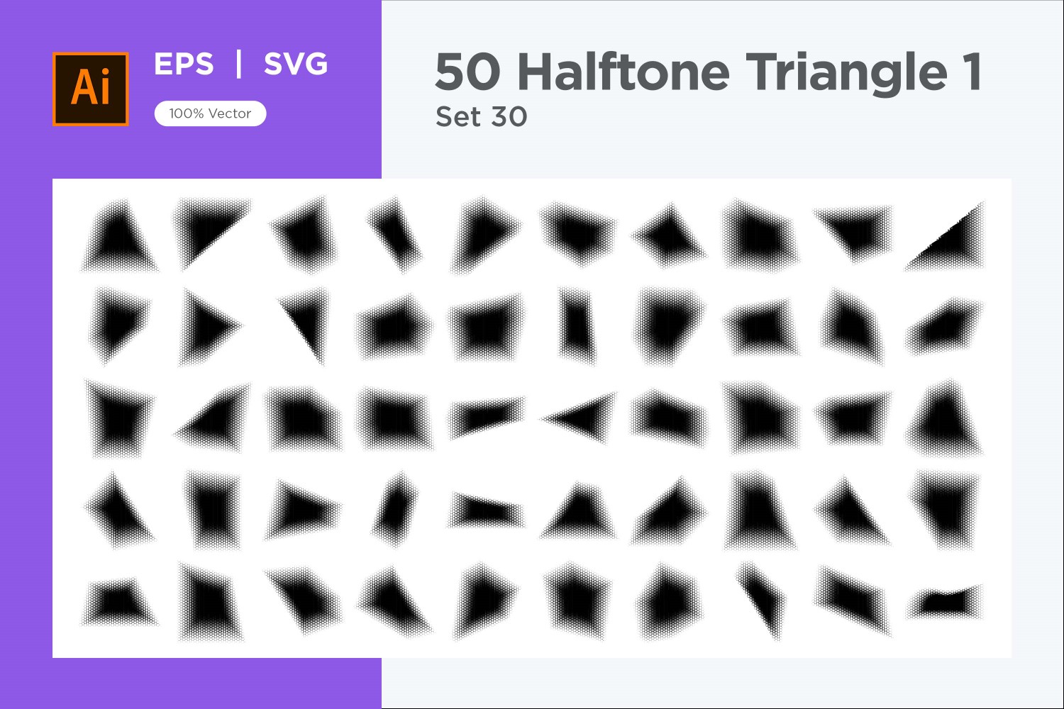 Triangle shape halftone background V1-50-30