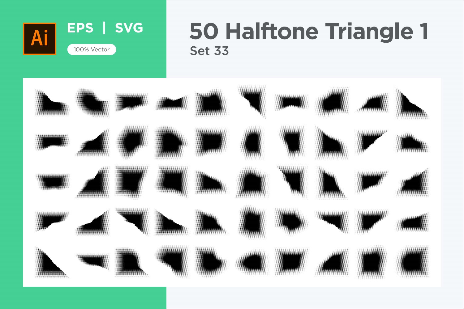 Triangle shape halftone background V1-50-33