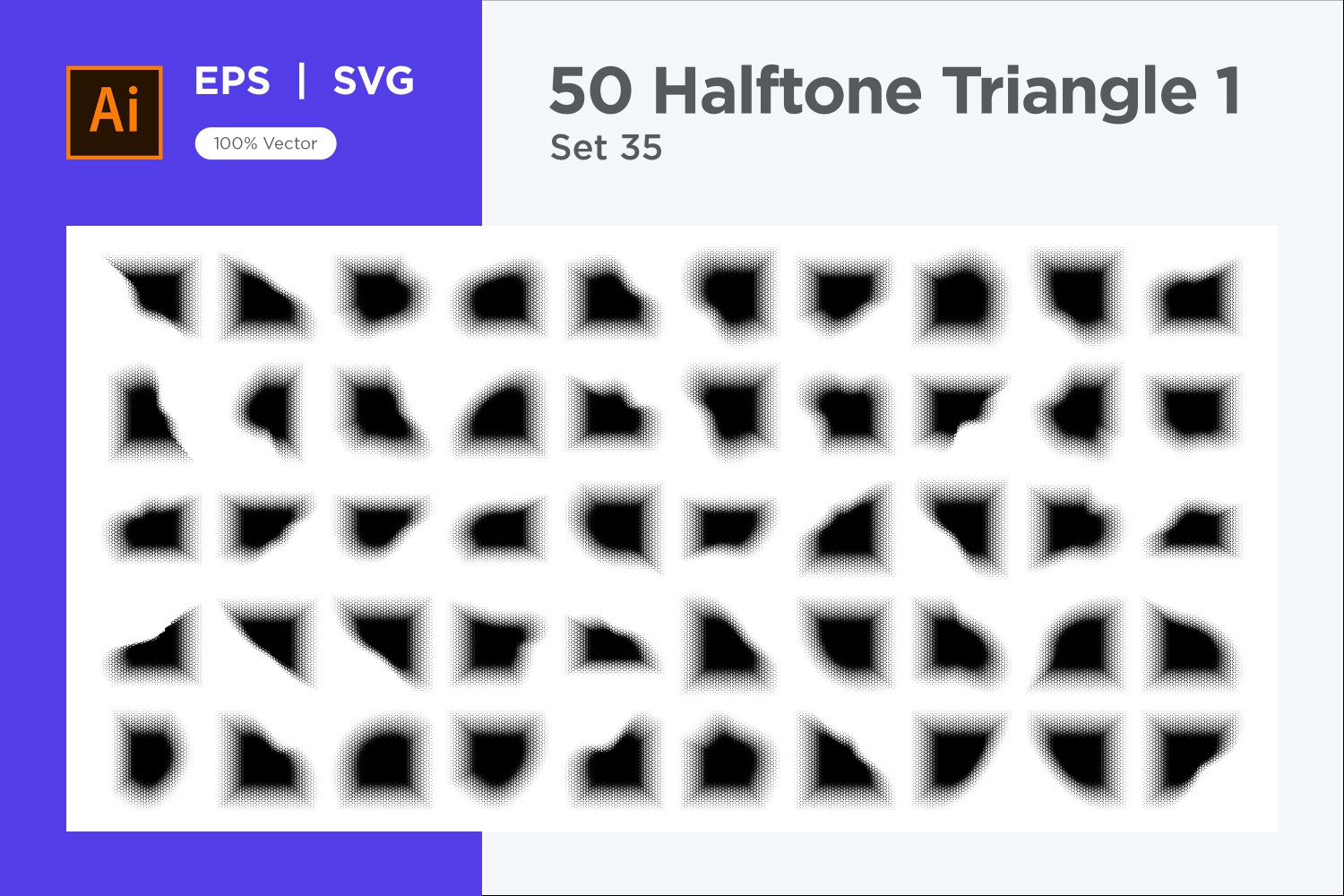 Triangle shape halftone background V1-50-35