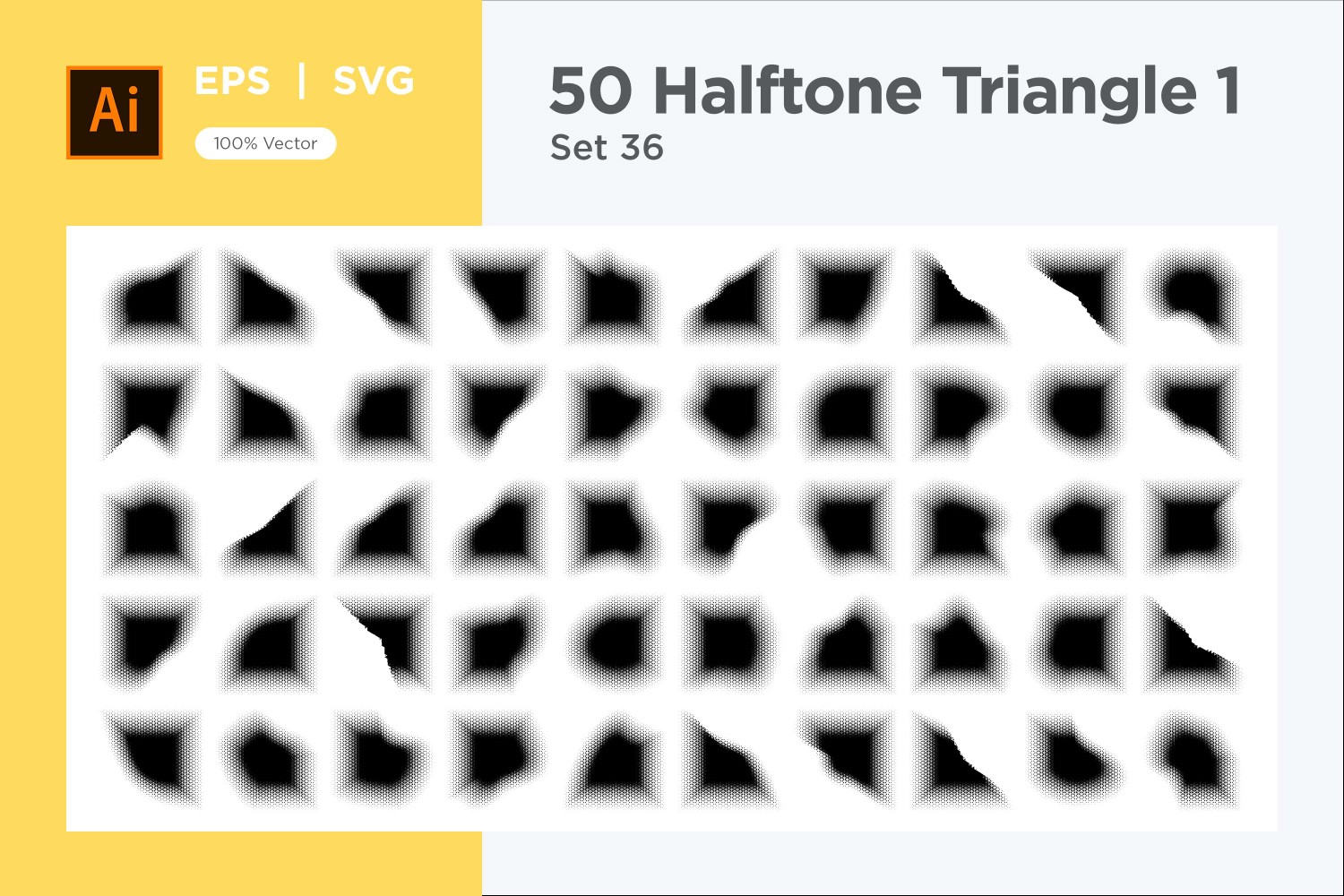 Triangle shape halftone background V1-50-36