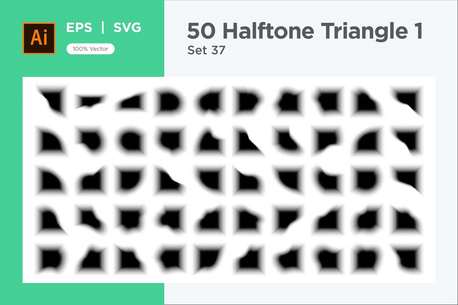 Triangle shape halftone background V1-50-37