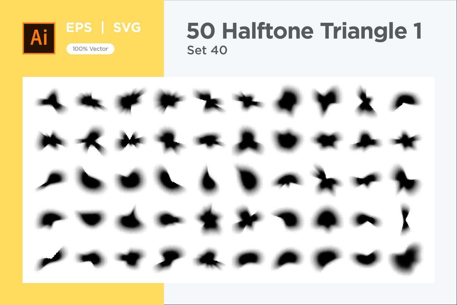 Triangle shape halftone background V1-50-40