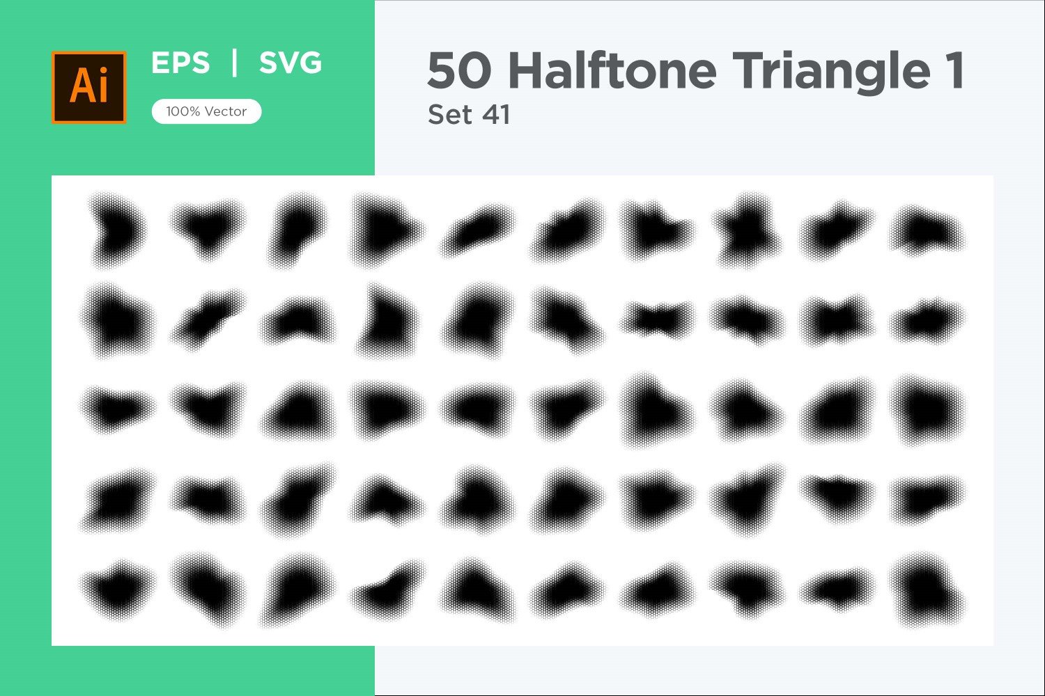 Triangle shape halftone background V1-50-41