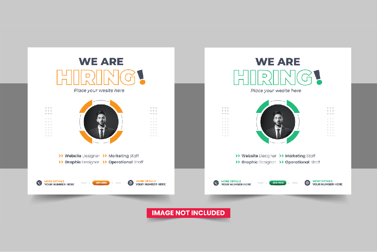 We Are Hiring Job Vacancy Social Media Post design