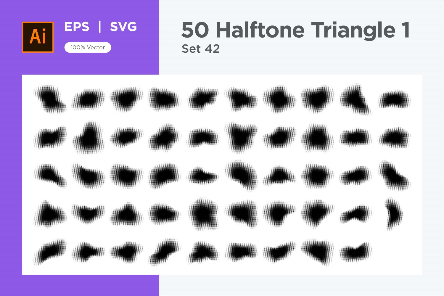 Triangle shape halftone background V1-50-42