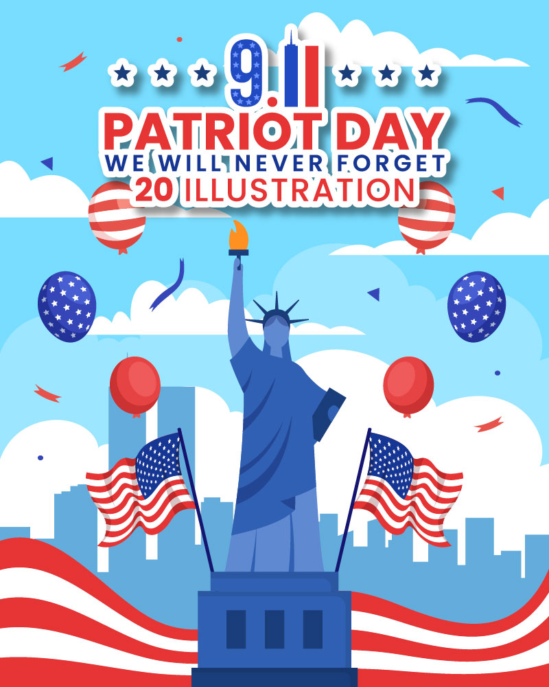 20 USA Patriot Day Illustration