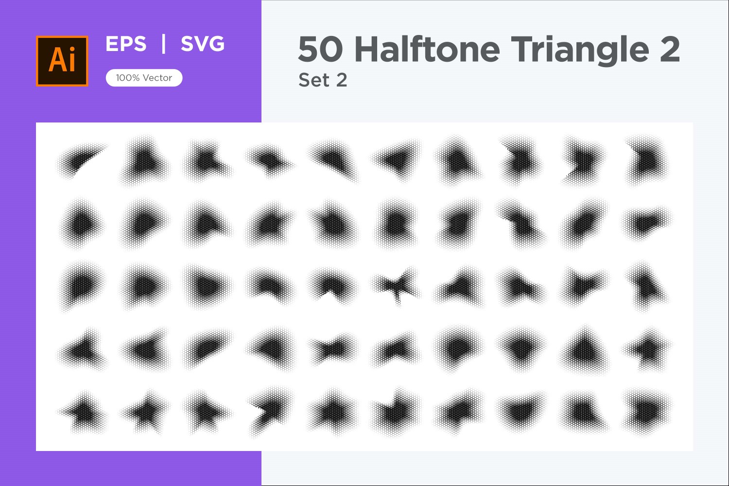 Triangle shape halftone background V2-50-2