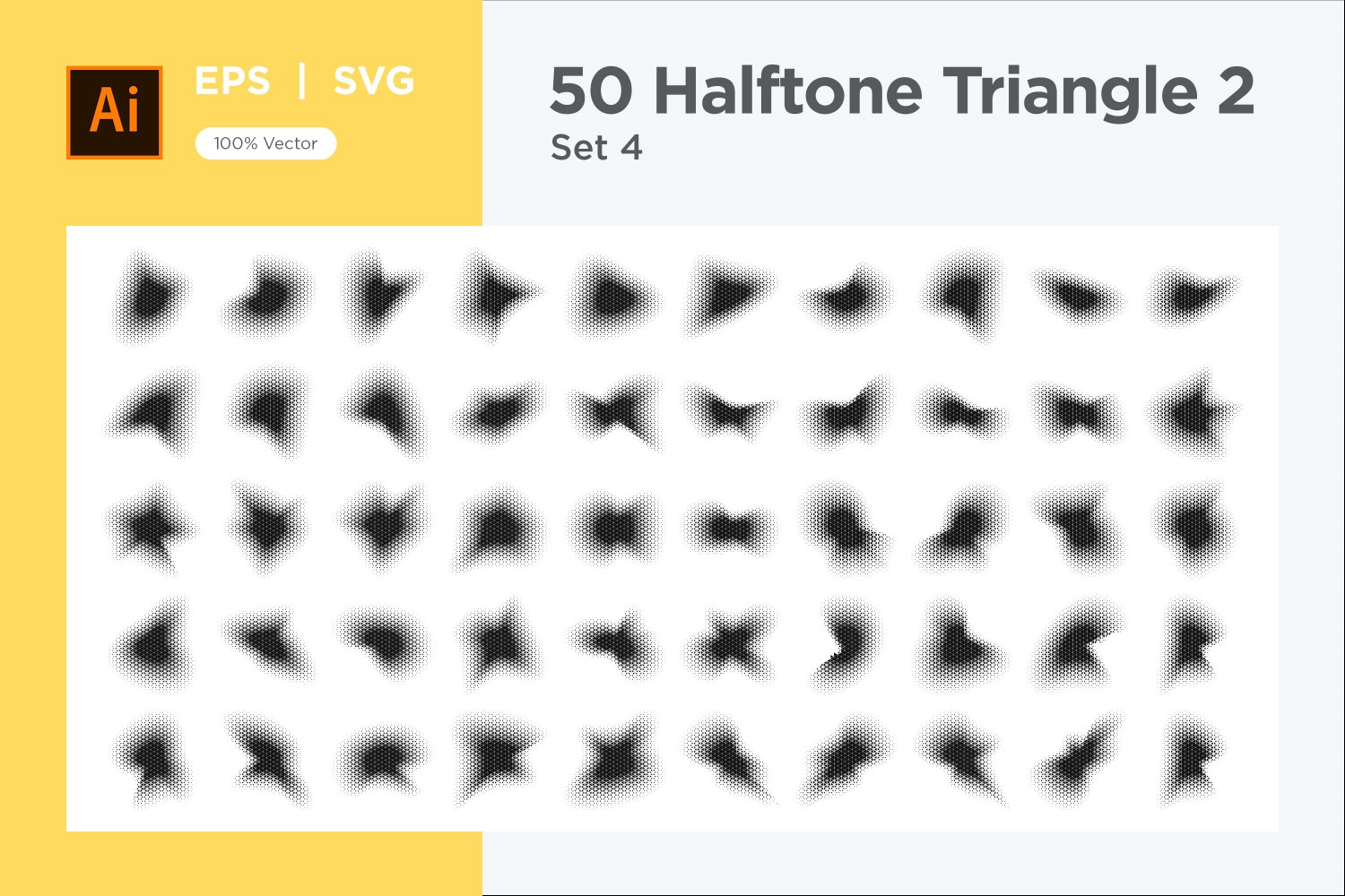 Triangle shape halftone background V2-50-4