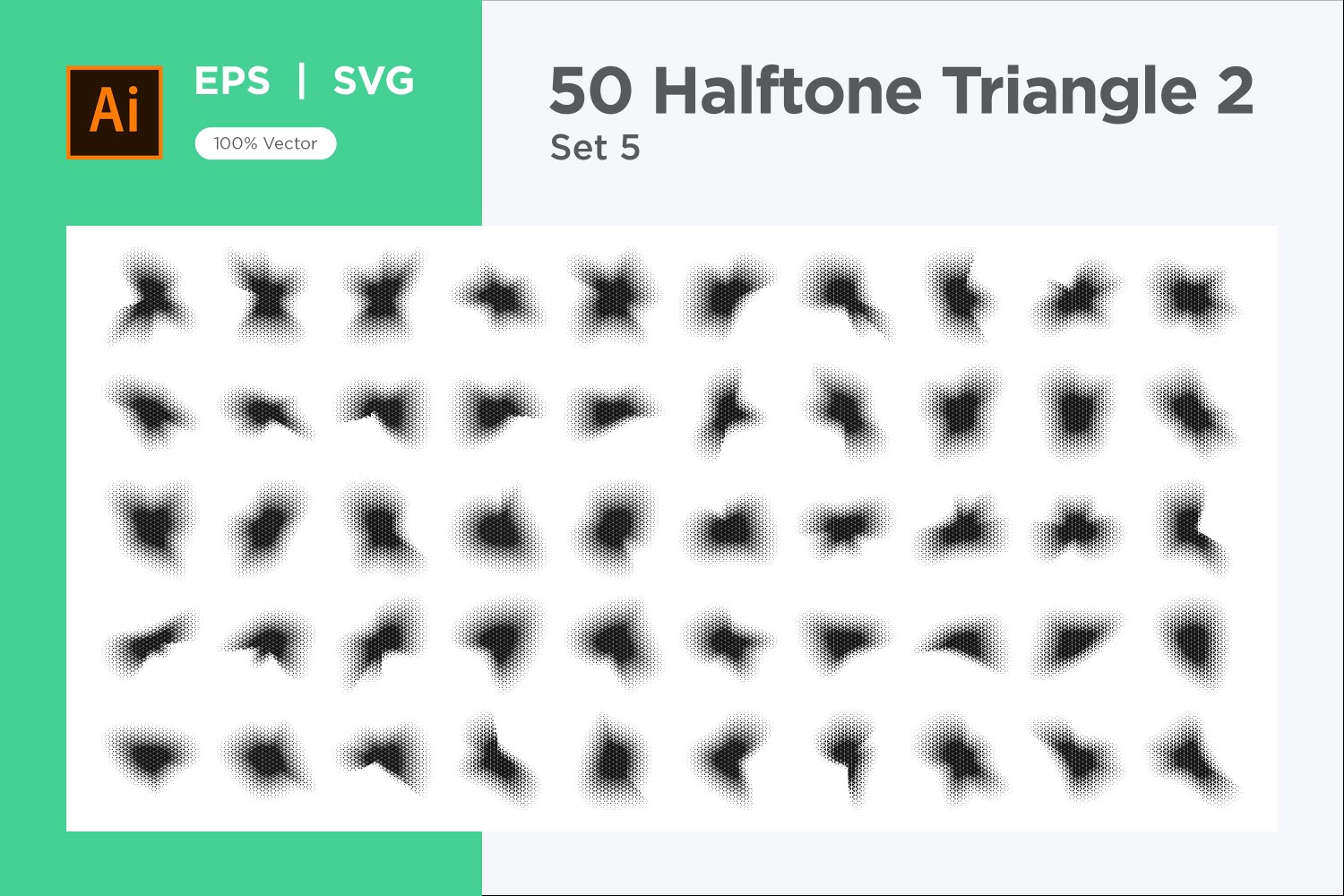 Triangle shape halftone background V2-50-5