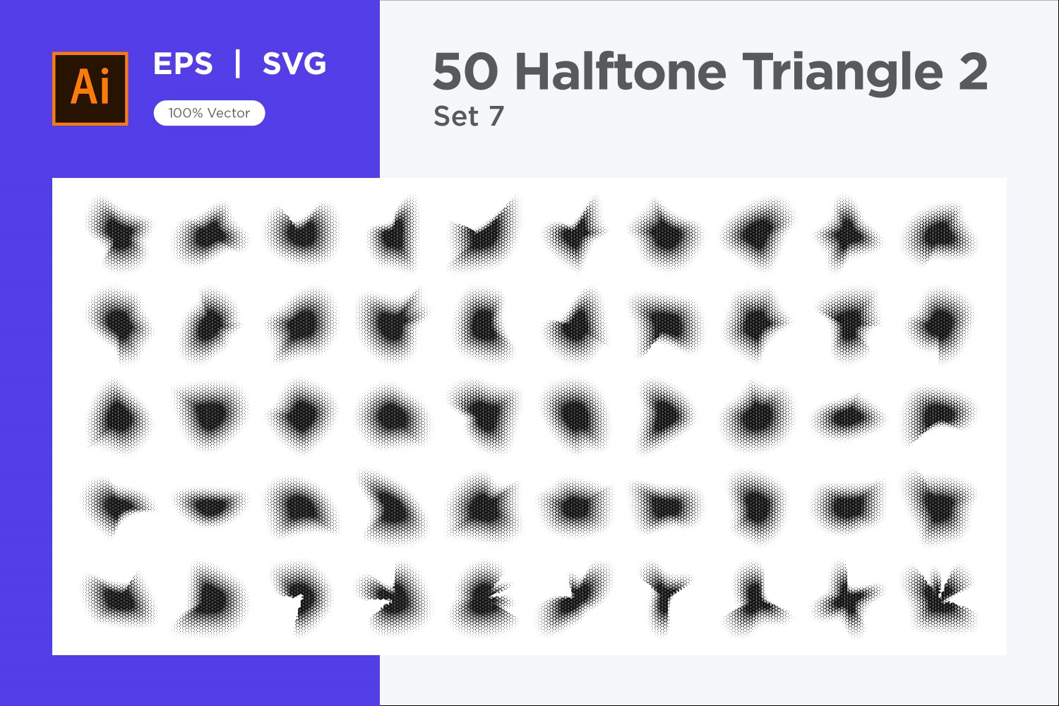 Triangle shape halftone background V2-50-7