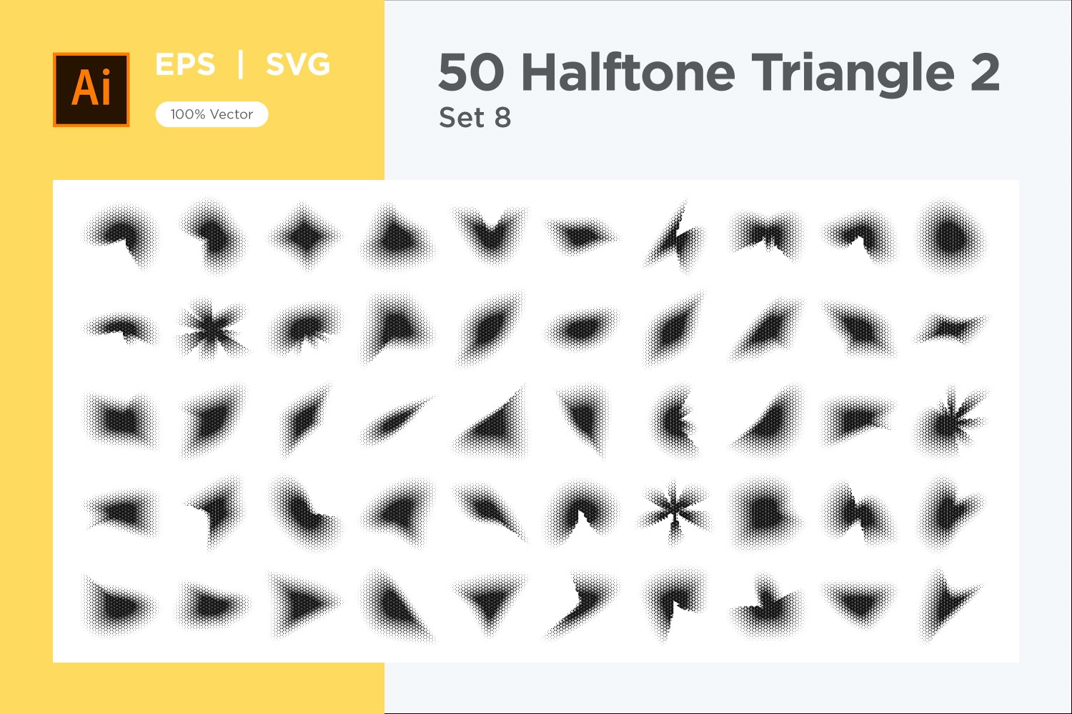 Triangle shape halftone background V2-50-8