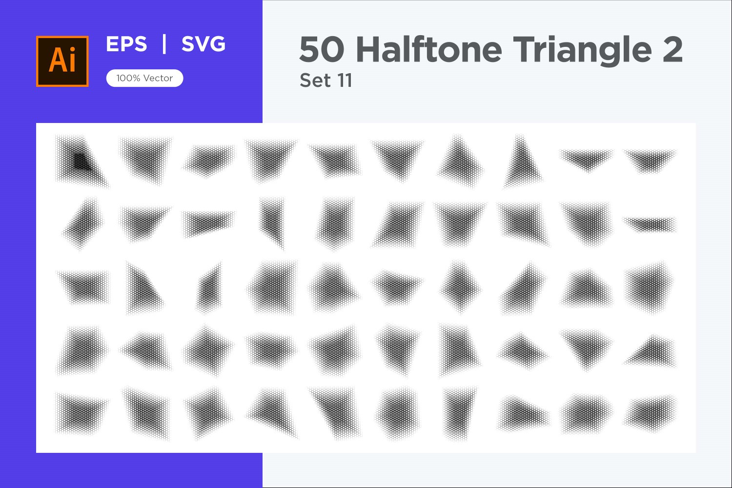 Triangle shape halftone background V2-50-11