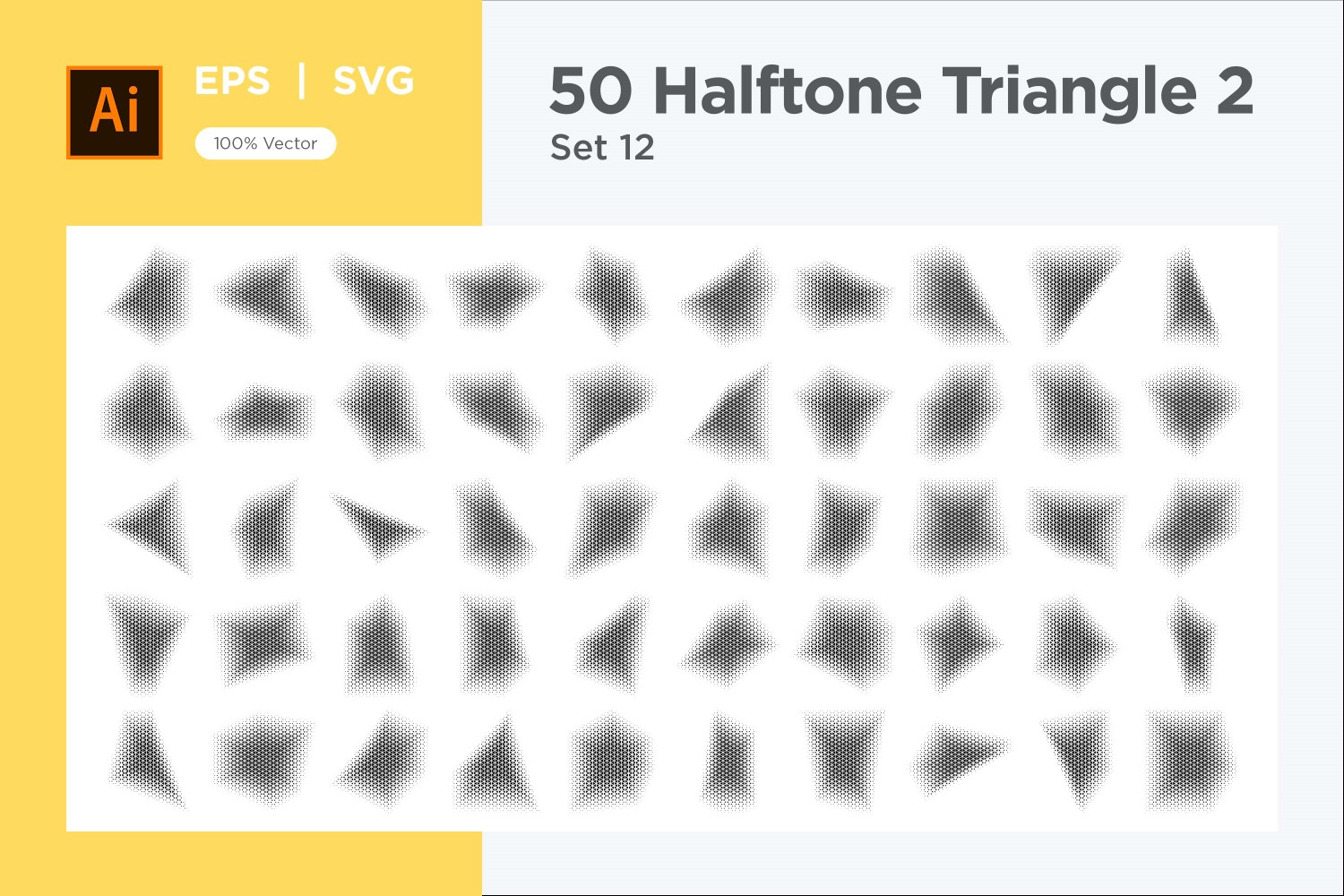 Triangle shape halftone background V2-50-12