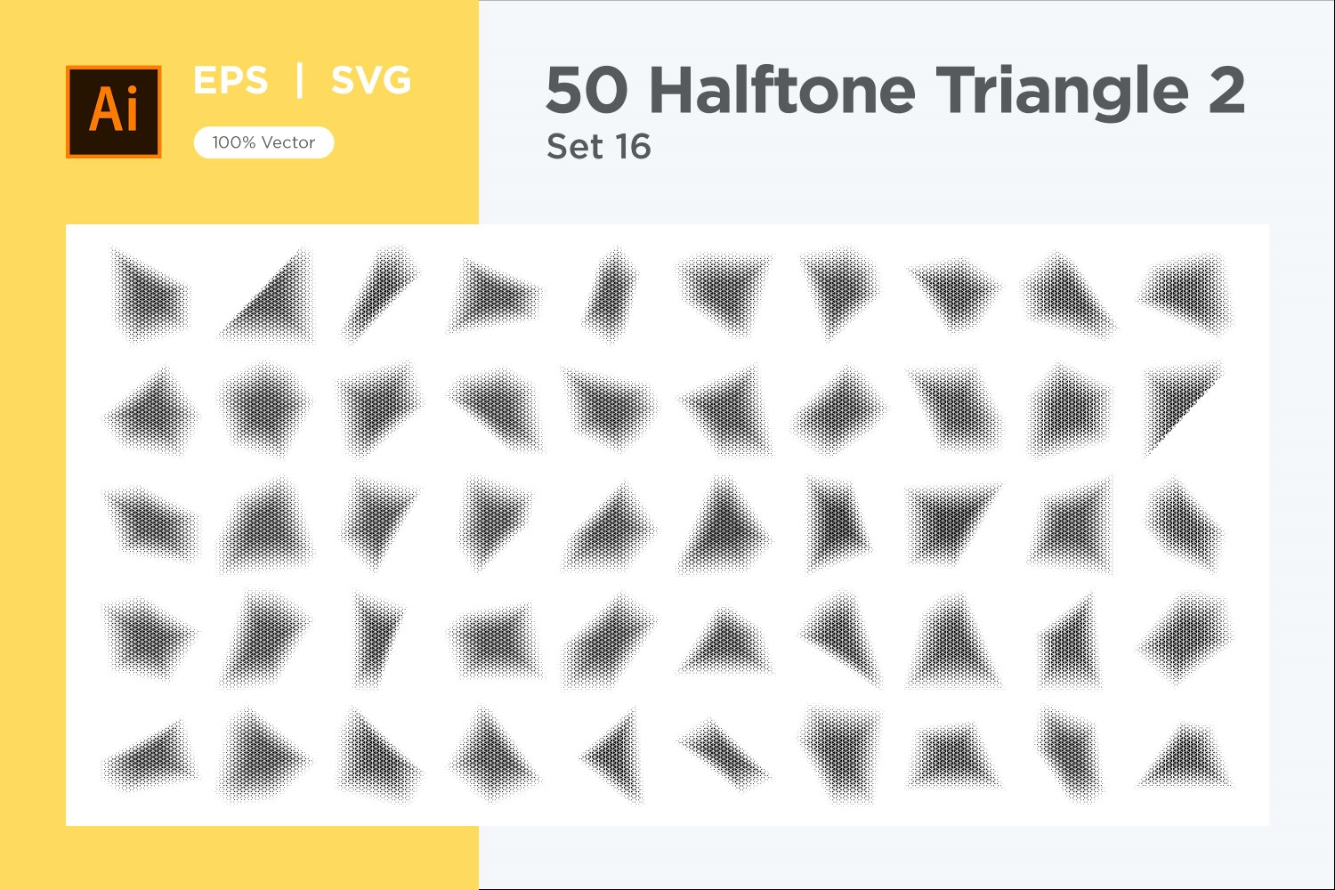 Triangle shape halftone background V2-50-16