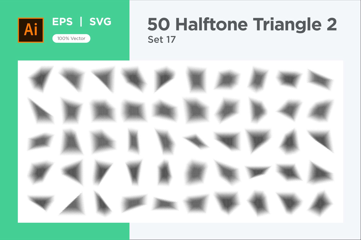 Triangle shape halftone background V2-50-17