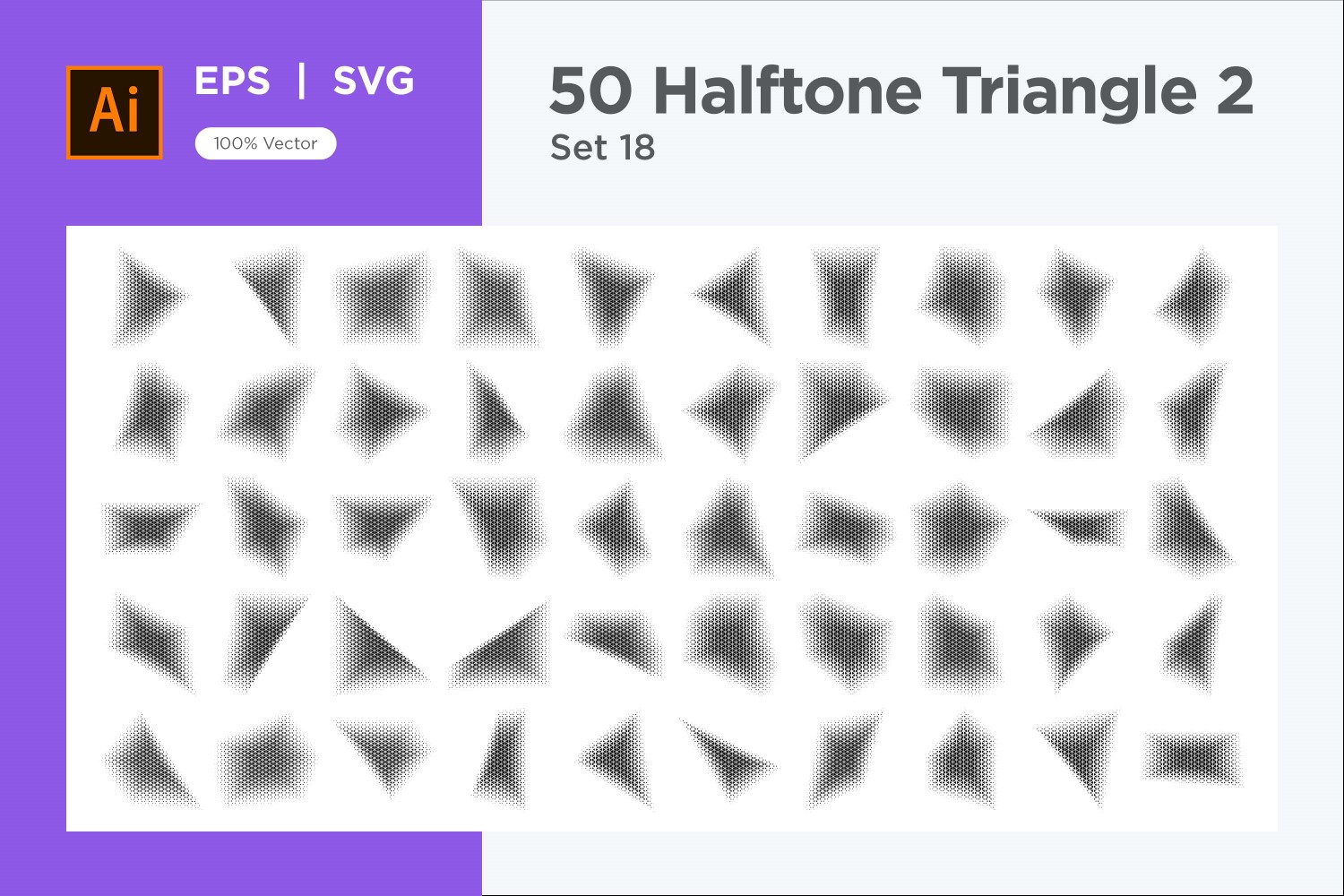 Triangle shape halftone background V2-50-18