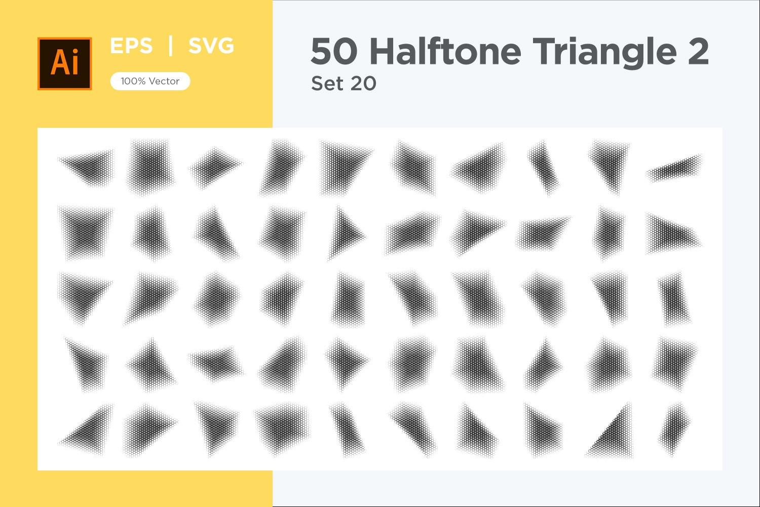 Triangle shape halftone background V2-50-20